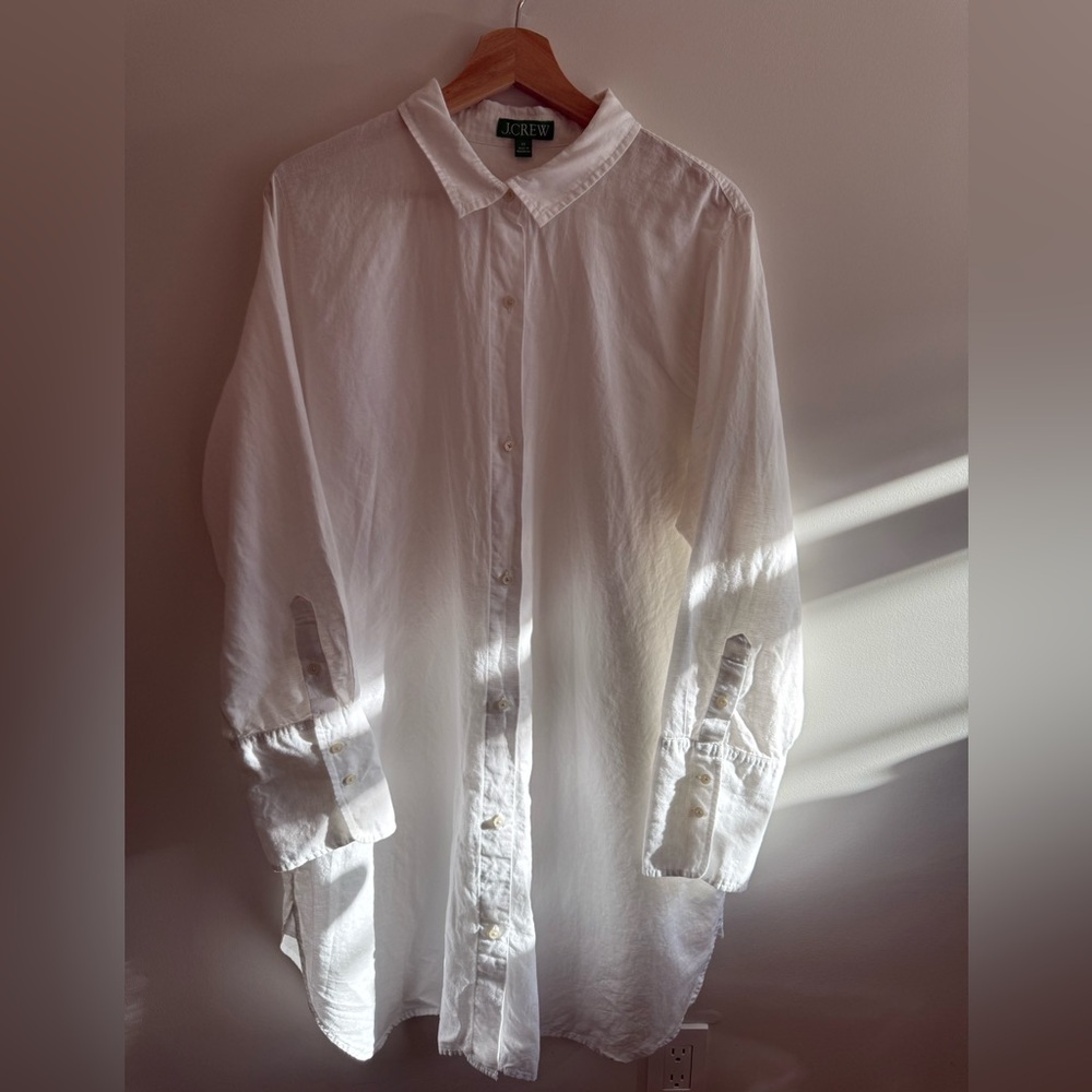 J. Crew White Cotton Tunic